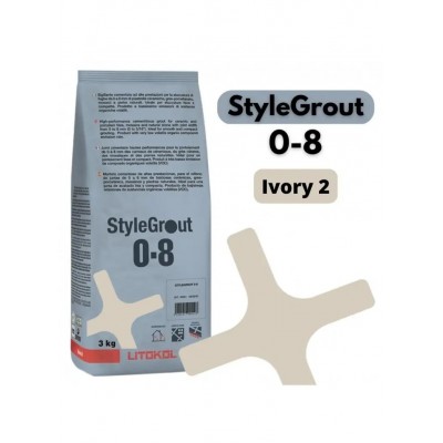 Цементна фуга Litokol StyleGrout 0-8 (Ivory 2) 3 кг (SG08IVR20063)